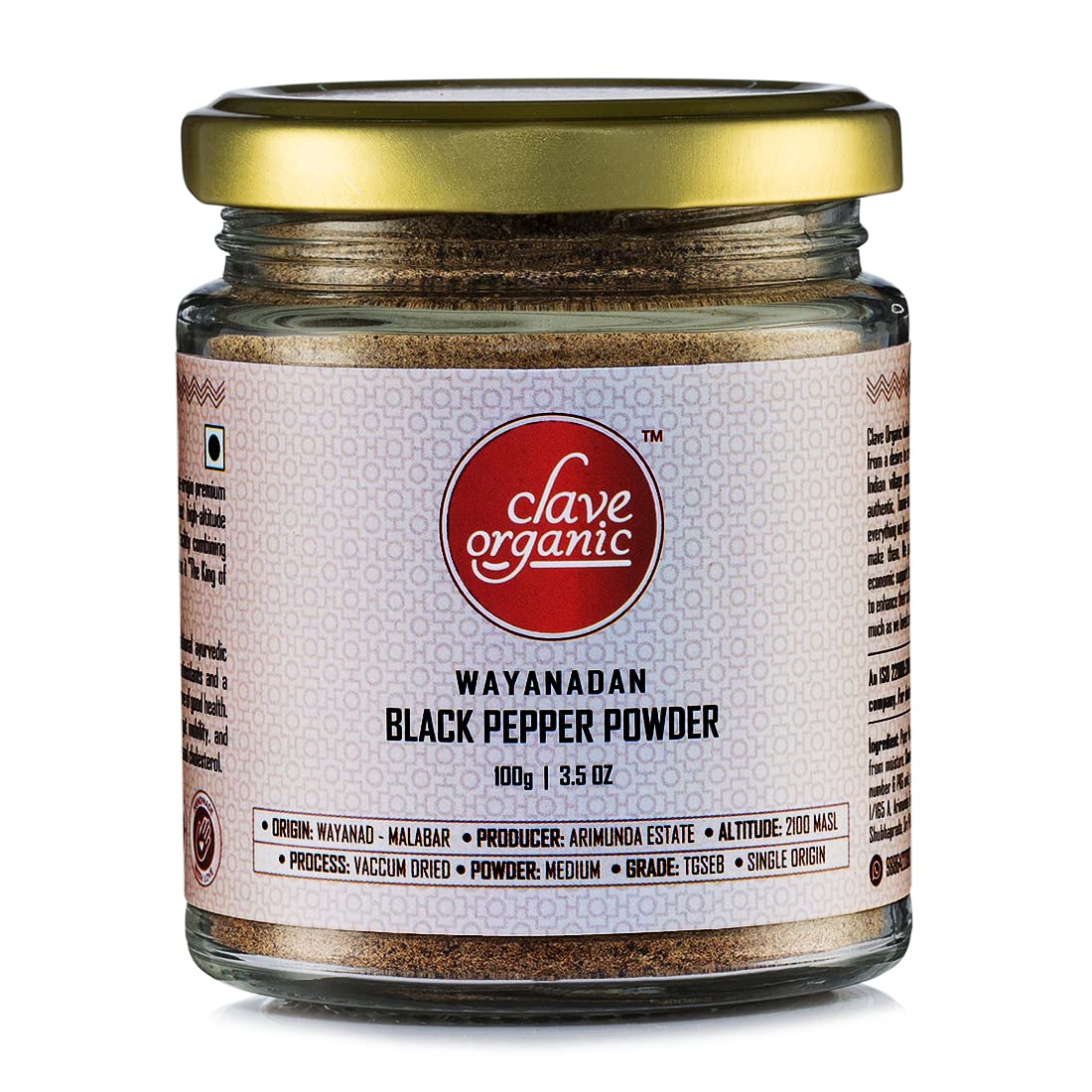 Clave Organic India Private Limited -Black Pepper Powder/Kali Mirch -Wayanadan (100 g) (B089BRX1PX) Amazon Price History, Amazon Price Tracker