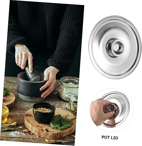 Miniatura 6 de Cabilock Tapa de olla de acero inoxidable de repuesto universal para sartenes cubierta de taza cubierta de olla
