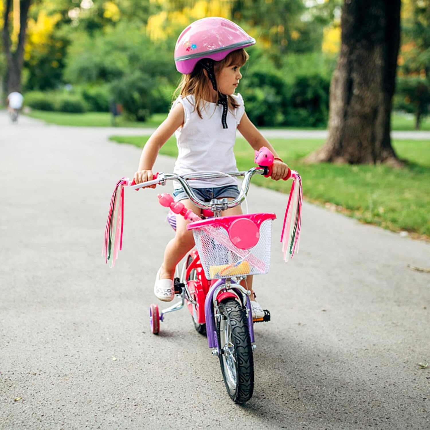 Cinvo Bike Streamers Kids Bicycle Tassel Ribbon Easy Attach to