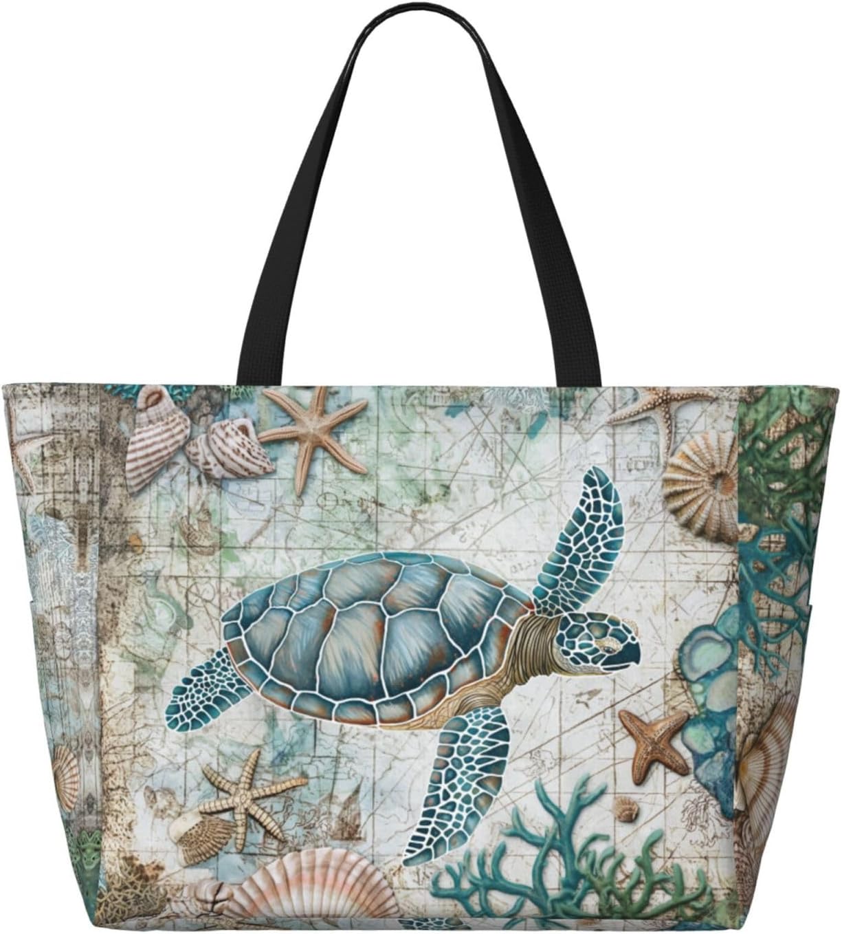 Beach Tote Bag for Women Beach Bag Waterproof and Sandproof Tote Bag with Wet Bag Large Travel Bag for Weekend Travel - Image 2