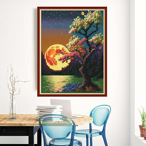 Miniatura 31 de Redxing Kits de punto de cruz estampados, kit de bordado para principiantes y adultos, gama completa de patrones de bordado, kits de iniciación