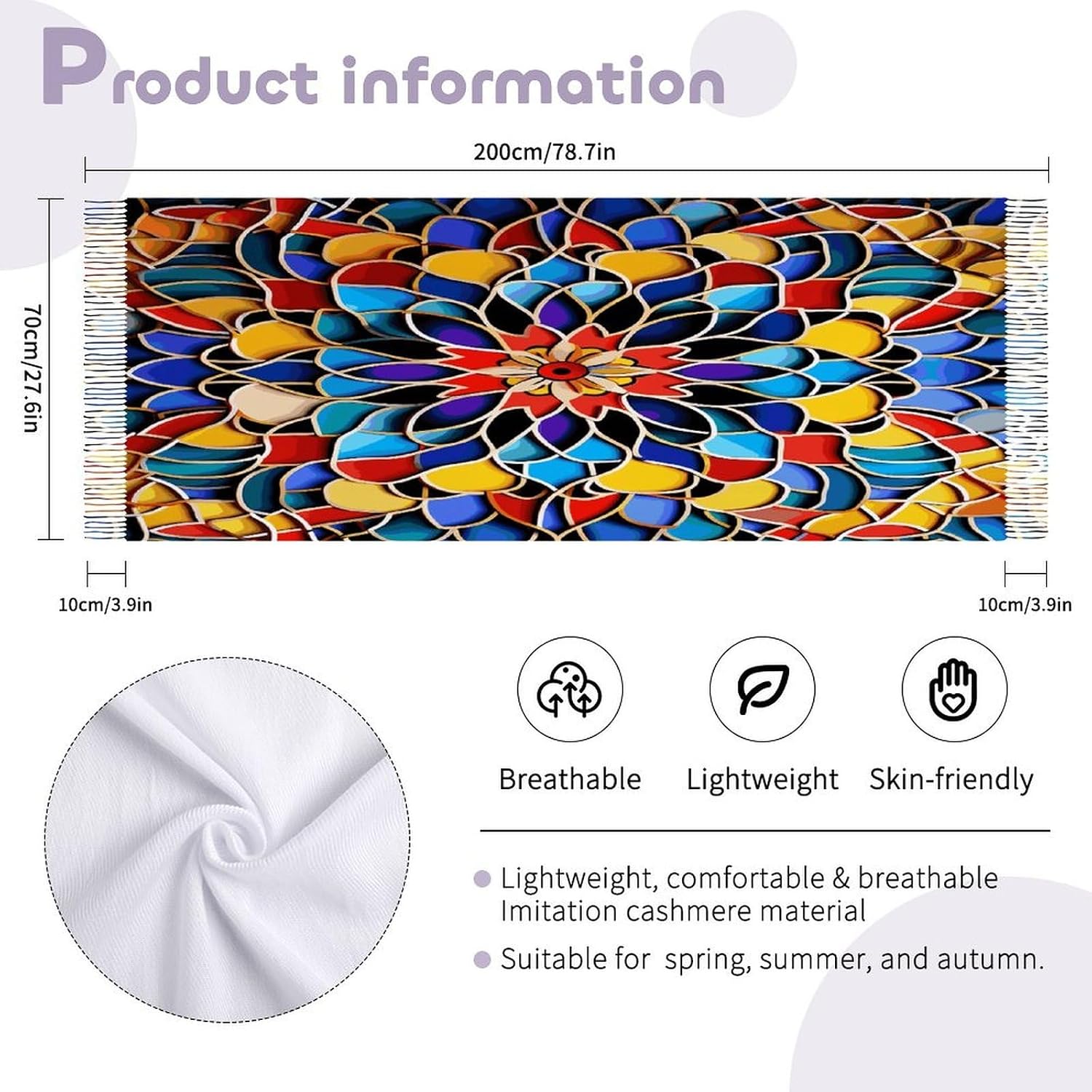 Moroccan Color Scarf for Women Men Soft Warm Fashion Blanket Scarves Classic Cashmere Feel Scarf Long Shawl Large Scarves Cold Weather Thick Blanket Scarfs