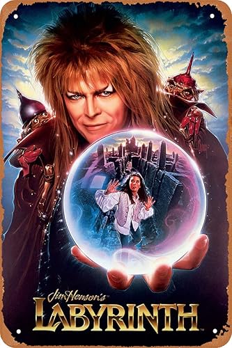 YAPJIGM Cartel de metal retro de laberinto de película para cafetería, bar, pub, oficina, garaje, decoración de pared del hogar, regalo vintage de