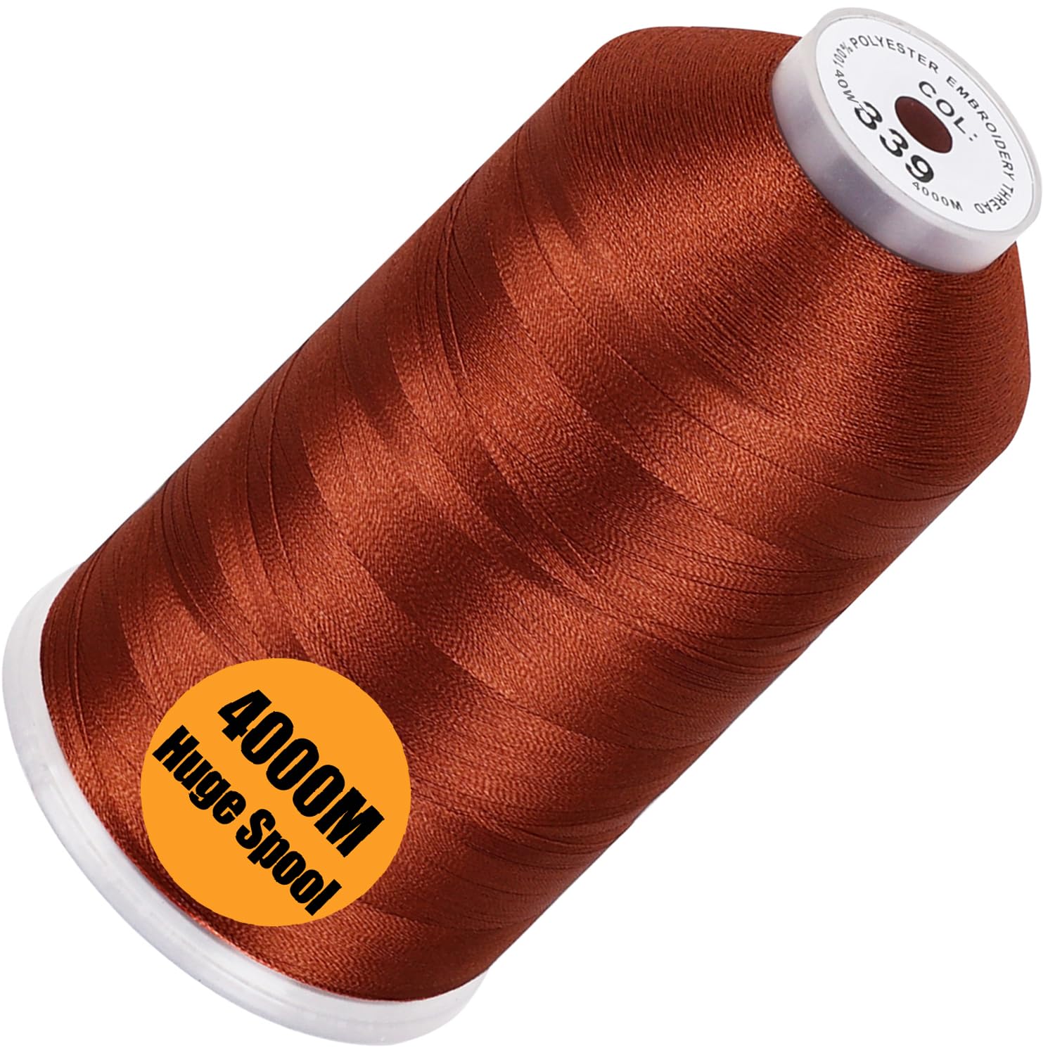 New brothread 4000M Huge Spool Embroidery Machine Thread - Clay Brown