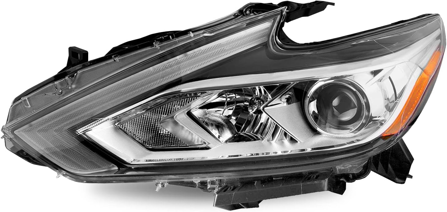 SOCKIR Headlight Assembly Compatible with 2016-2018 Nissan Altima without LED DRL Halogen Headlamp Left Driver Side