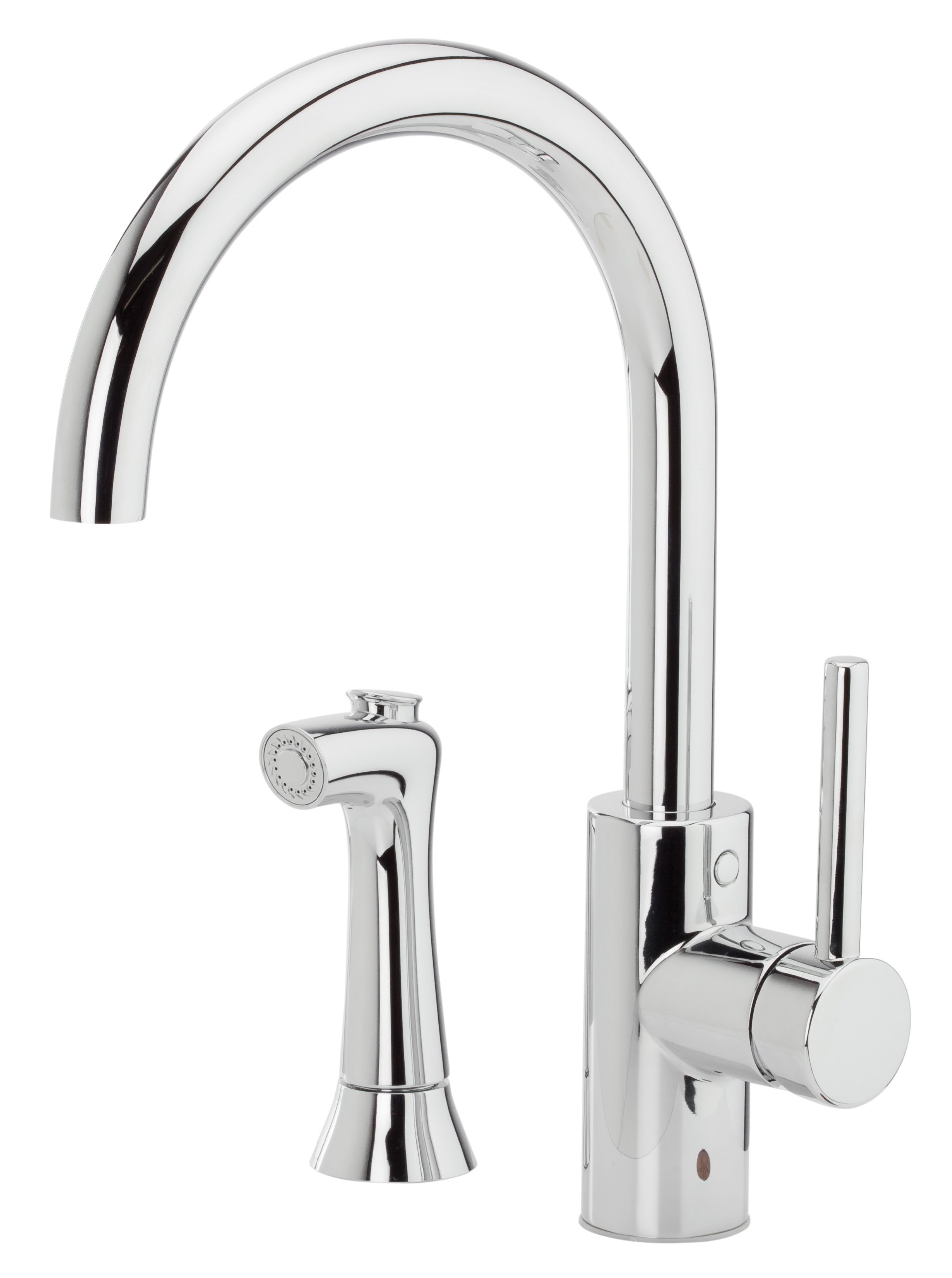 Robinet Pfister Solo 1 manche avec douchette latérale chrome 1.8 GPM pour cuisine moderne