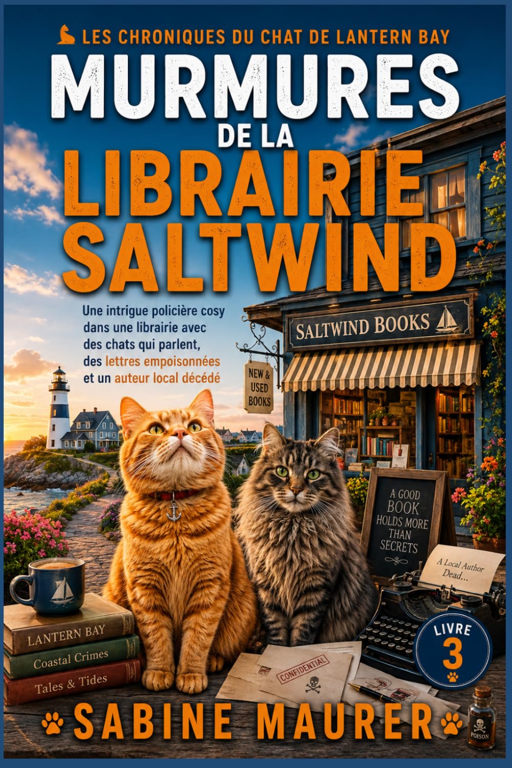 Murmures de la librairie Saltwind: Une intrigue policière cosy dans une librairie avec des chats qui parlent, des lettres empoisonnées et un auteur ... 3) (Les Chroniques du Chat de Lantern Bay)