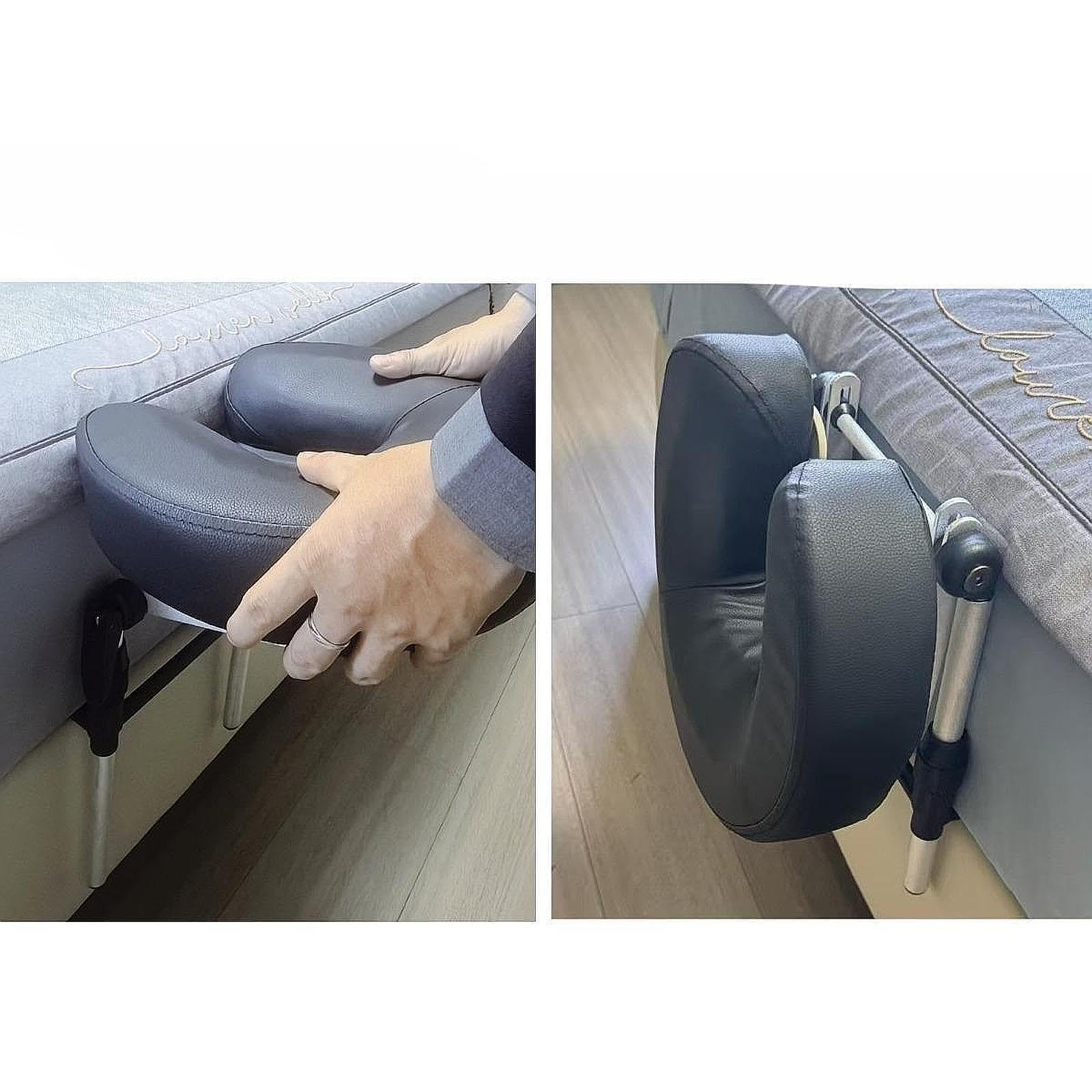 Materasso per la casa, kit per massaggi, regolabile, cuscino poggiatesta per massaggio viso, cuscino ergonomico in lega di alluminio, per chirurgia oculare, nero