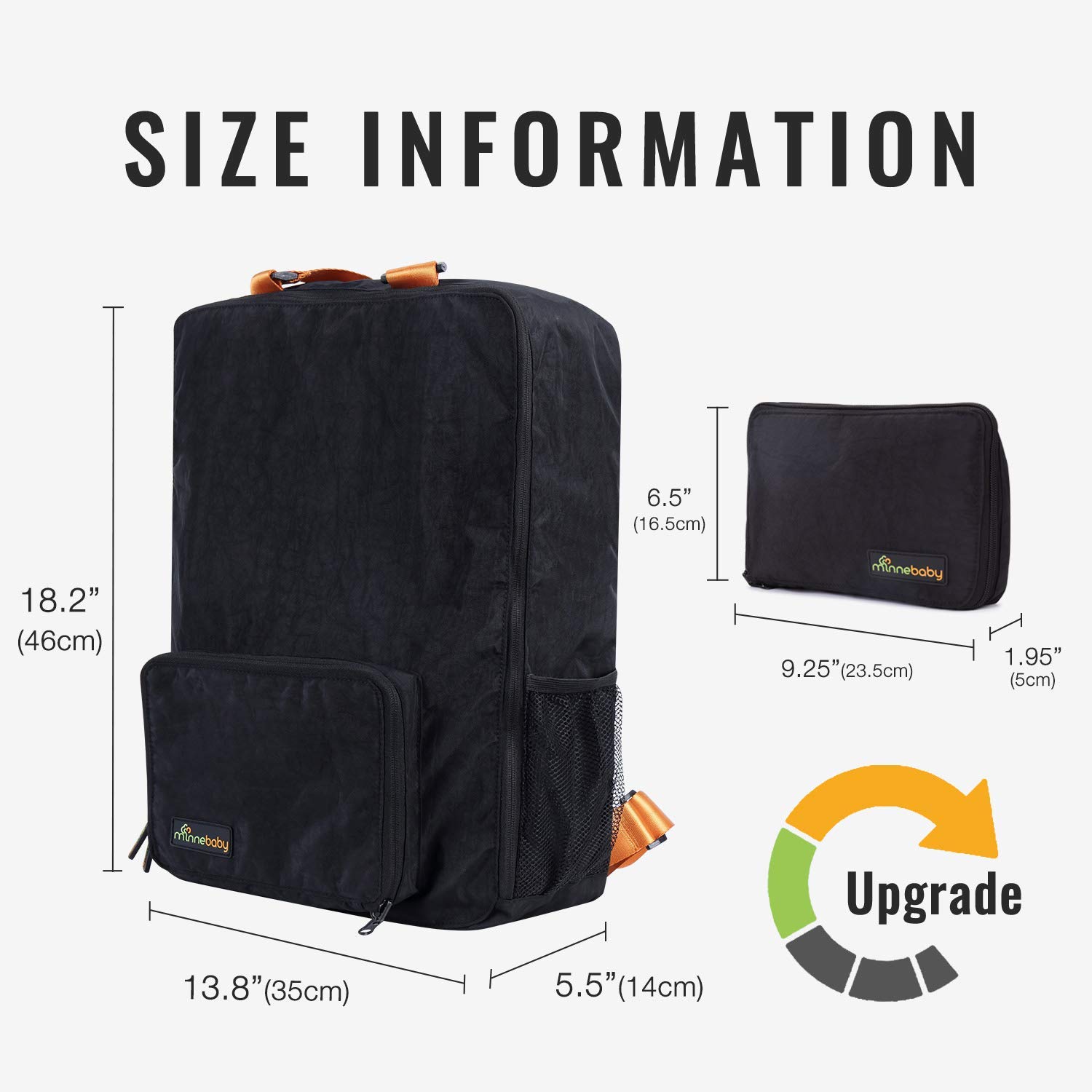 Minne Baby Borsa da viaggio grande per passeggino 3 in 1 | Compatibile con GB Pockit & Pockit Air All-Terrain | Leggero, impermeabile e compatto per i viaggi primaverili essenziali