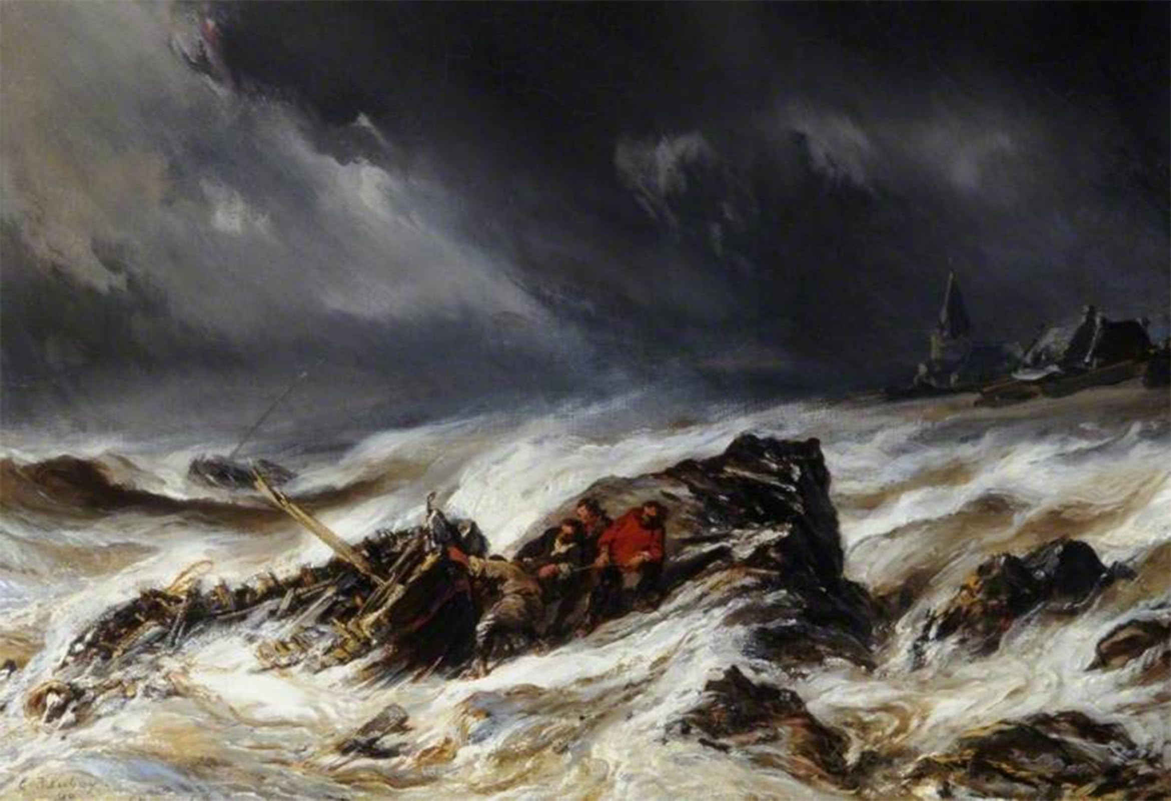 POSTERIIk Famous Print Pop Art Wall Art Graffiti the Wreck by Eugene Isabey Art Prints for Home Decor 60x90cm