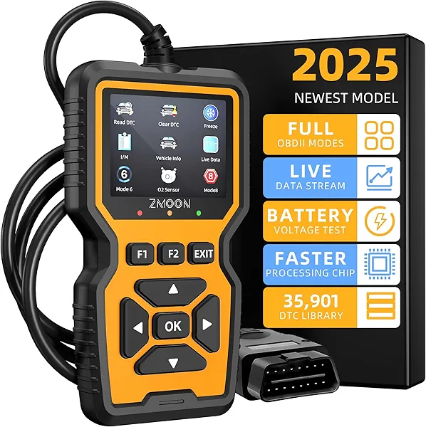 ZMOON ZM201 Professional OBD2 Scanner Diagnostic Tool, Enhanced Check Engine Code Reader with Reset OBDII/EOBD Car Diagnostic Scan Tools for All Vehicles After 1996, 2025 Upgraded