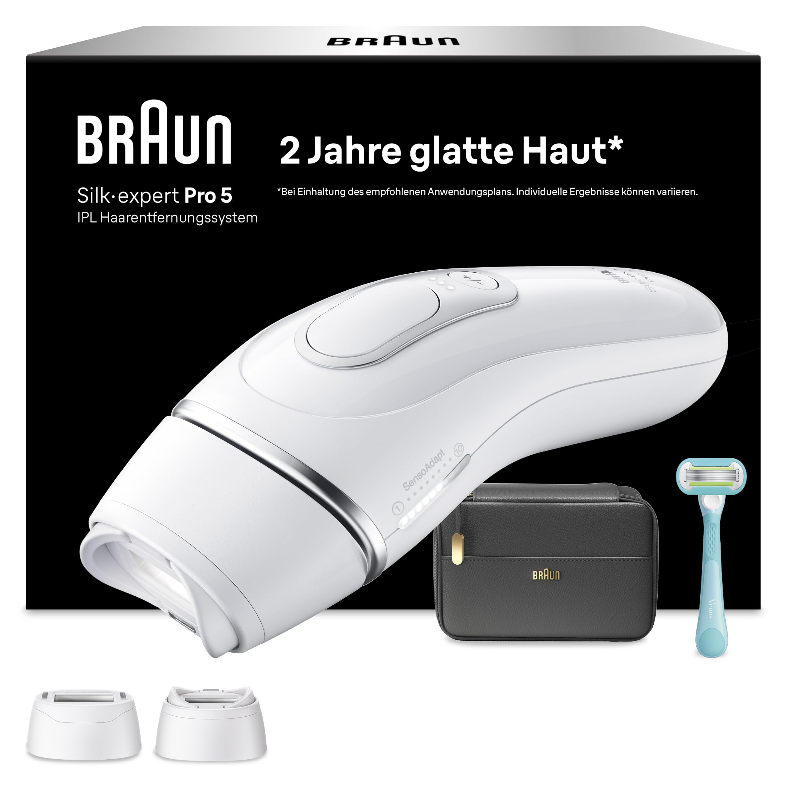 Braun Silk·expert Pro 5 IPL Gerät Haarentfernung PL5234 Weiß/Silber