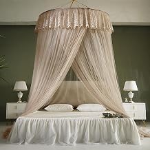 Bed Canopy for Girls Boys Room Bed Tent Bed Netting Canopy for Girls Queen Size Mosquito Net for Bed Canopy Bed Curtains for Nursery Cribs Bunk Beds,Brown