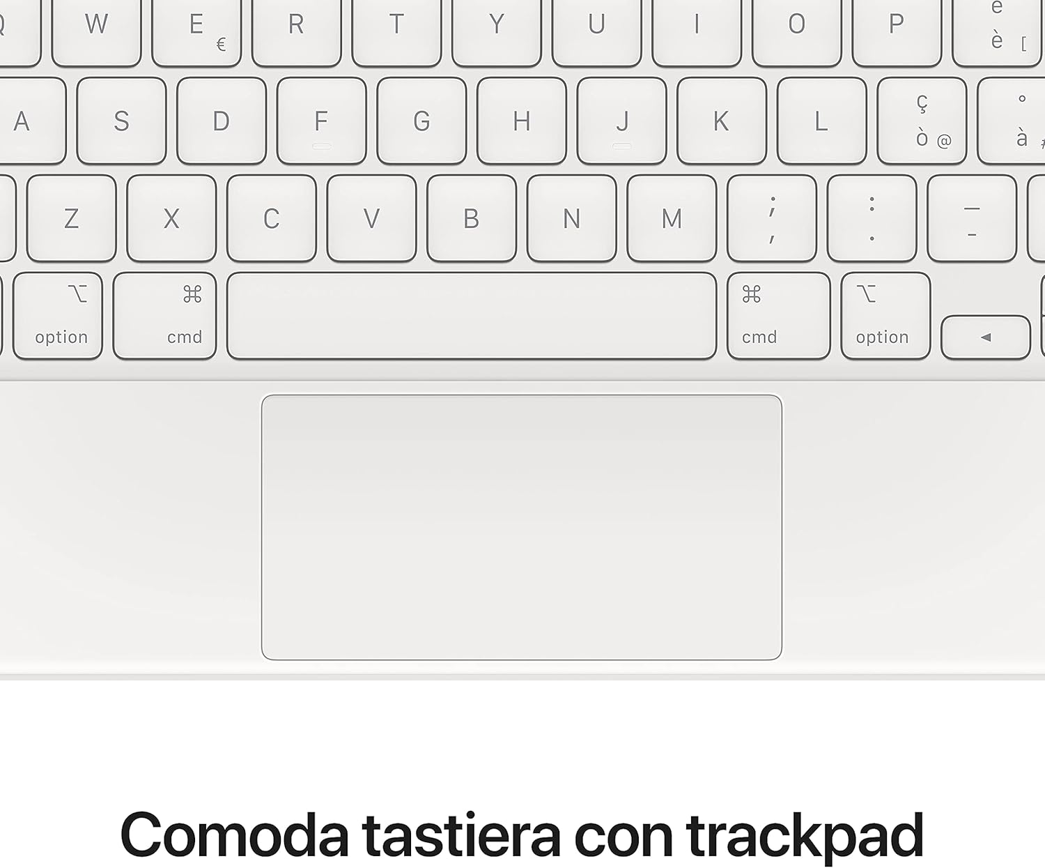 Apple Magic Keyboard: iPad Keyboard and case for iPad Pro 12.9 inch (3rd, 4th, 5th and 6th gen) and iPad Air (M2), Great Typing Experience, Built-in trackpad, Italian - White