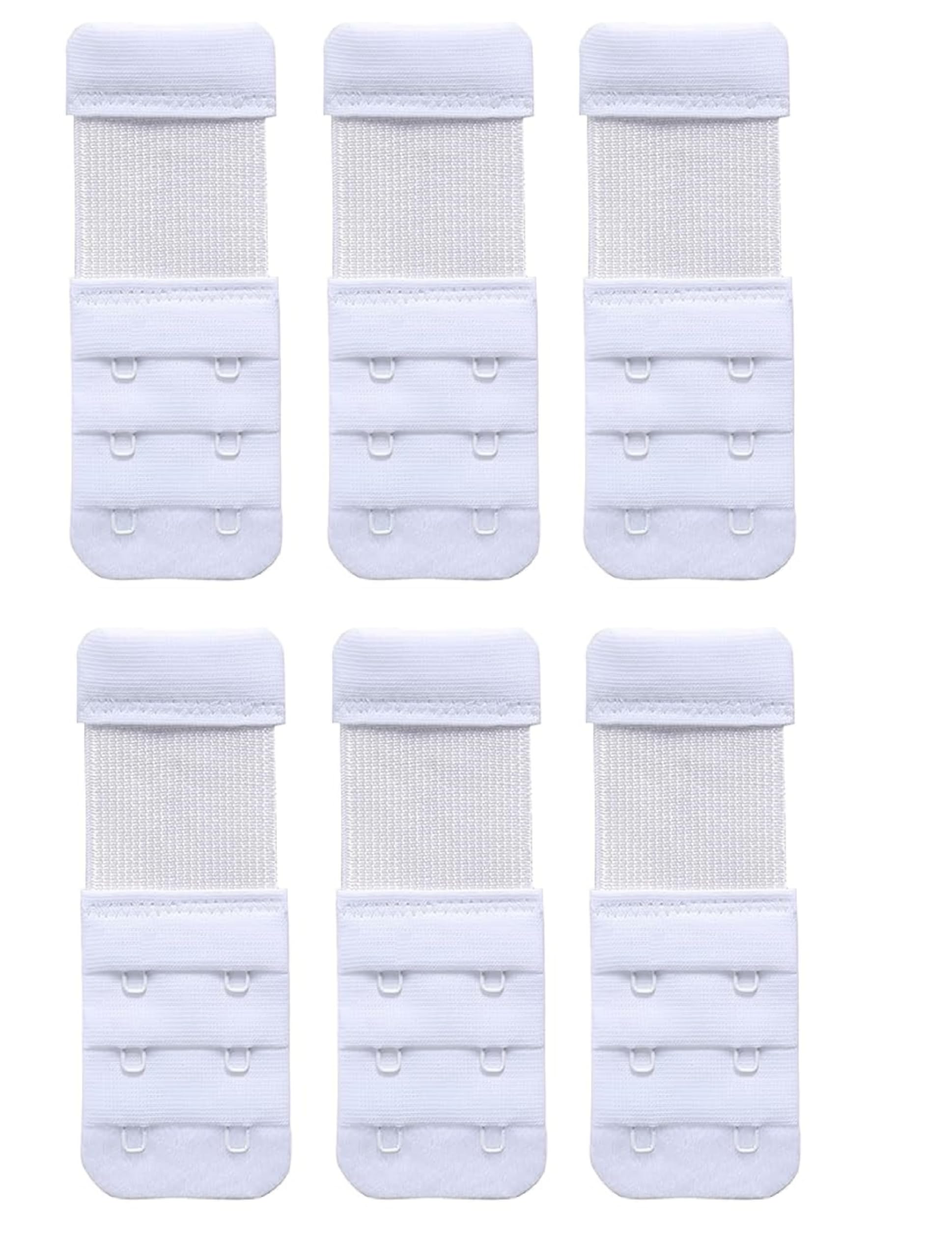 Bra Hook Extender 2 Hook 3 Eye Bra Extender Comfortable Stretchy Bra Extension Strap 6 Pieces White Color-image-18