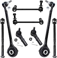 Vista 965 de Detroit Axle - Kit de suspensión frontal de 8 piezas para Dodge Journey 2009-2015, 2 brazos de control inferiores, 2 rótulas, 2 varillas