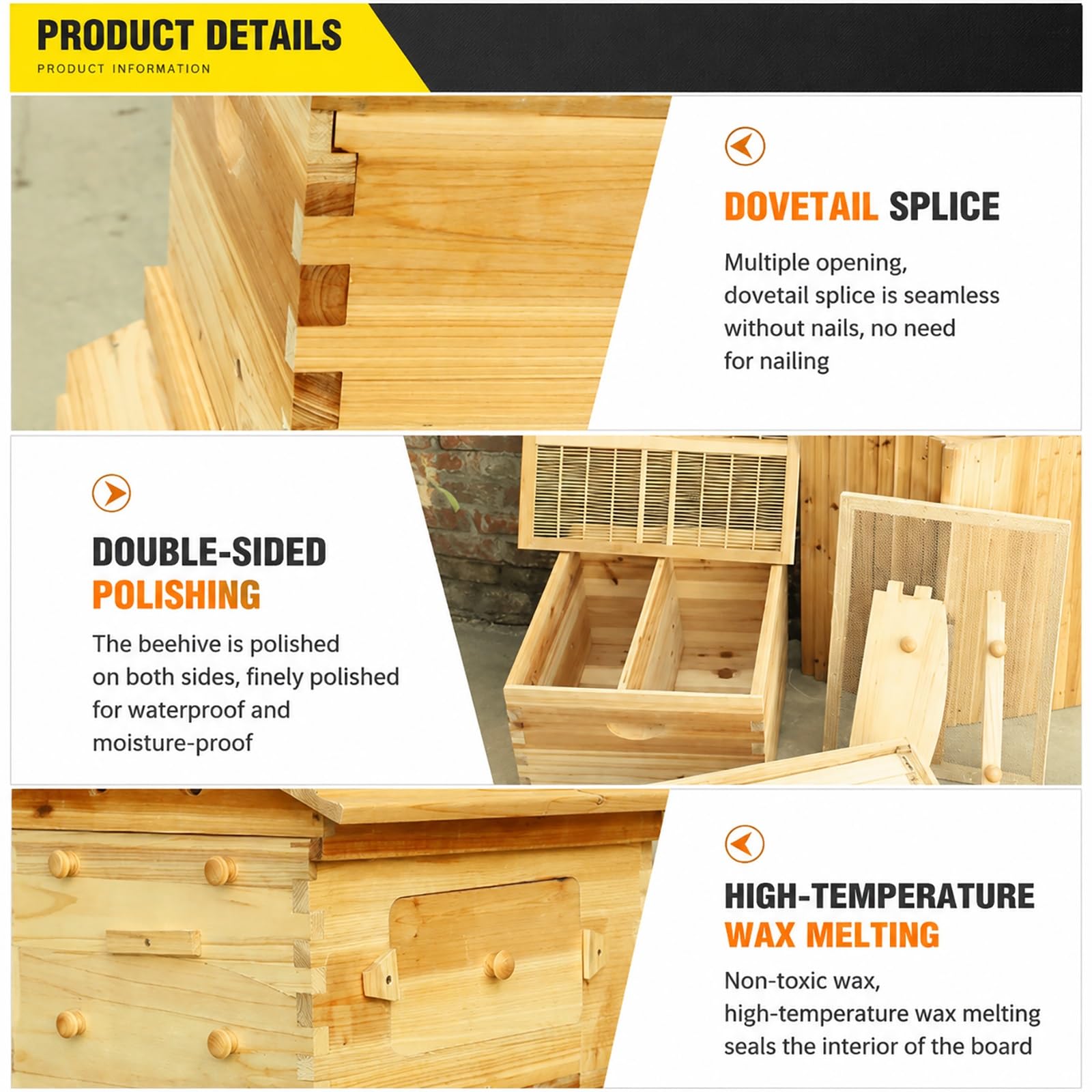 Arnia Flow Hive in Abete con Telaini Flow per Apicoltura Giardino