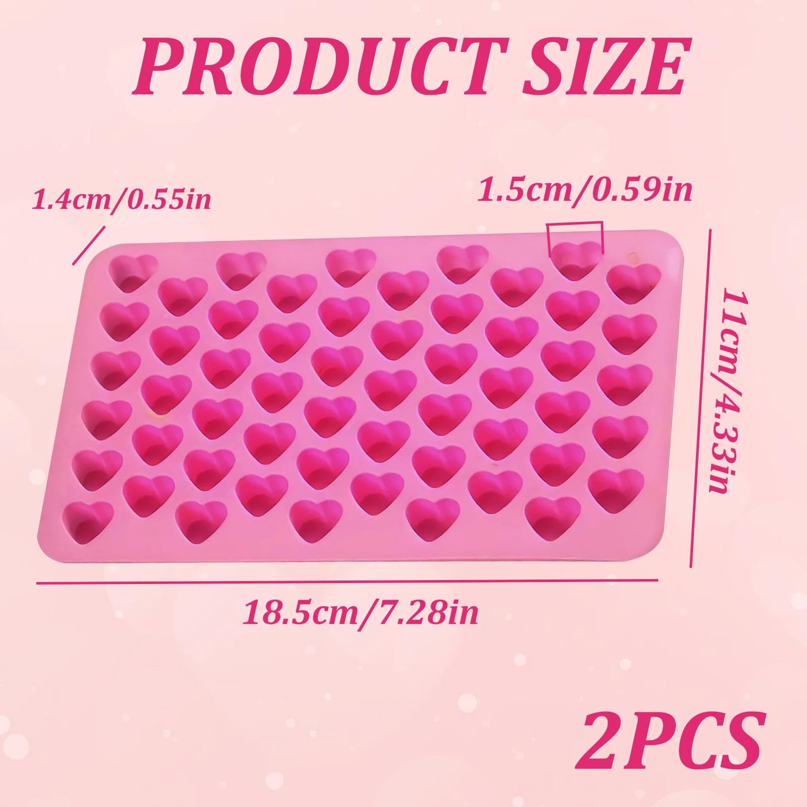 2 opakowania silikonowych form w kształcie serca, formy do pieczenia, akcesoria DIY, formy do czekolady, foremki na kostki lodu, foremki do cukierków, małe formy silikonowe