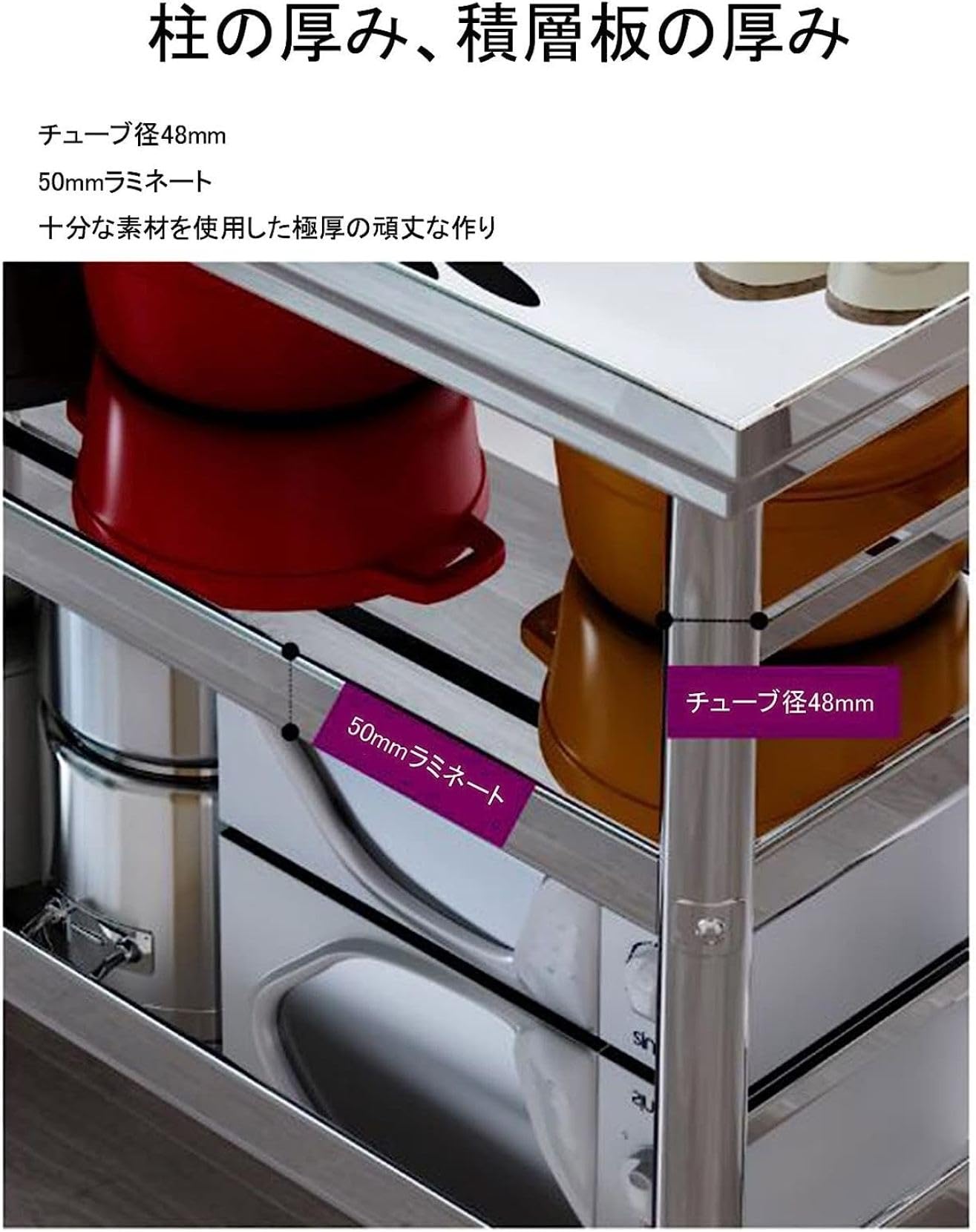 Amazon.co.jp: 業務用キッチン 90x45x80cm ステンレス 製 キッチン