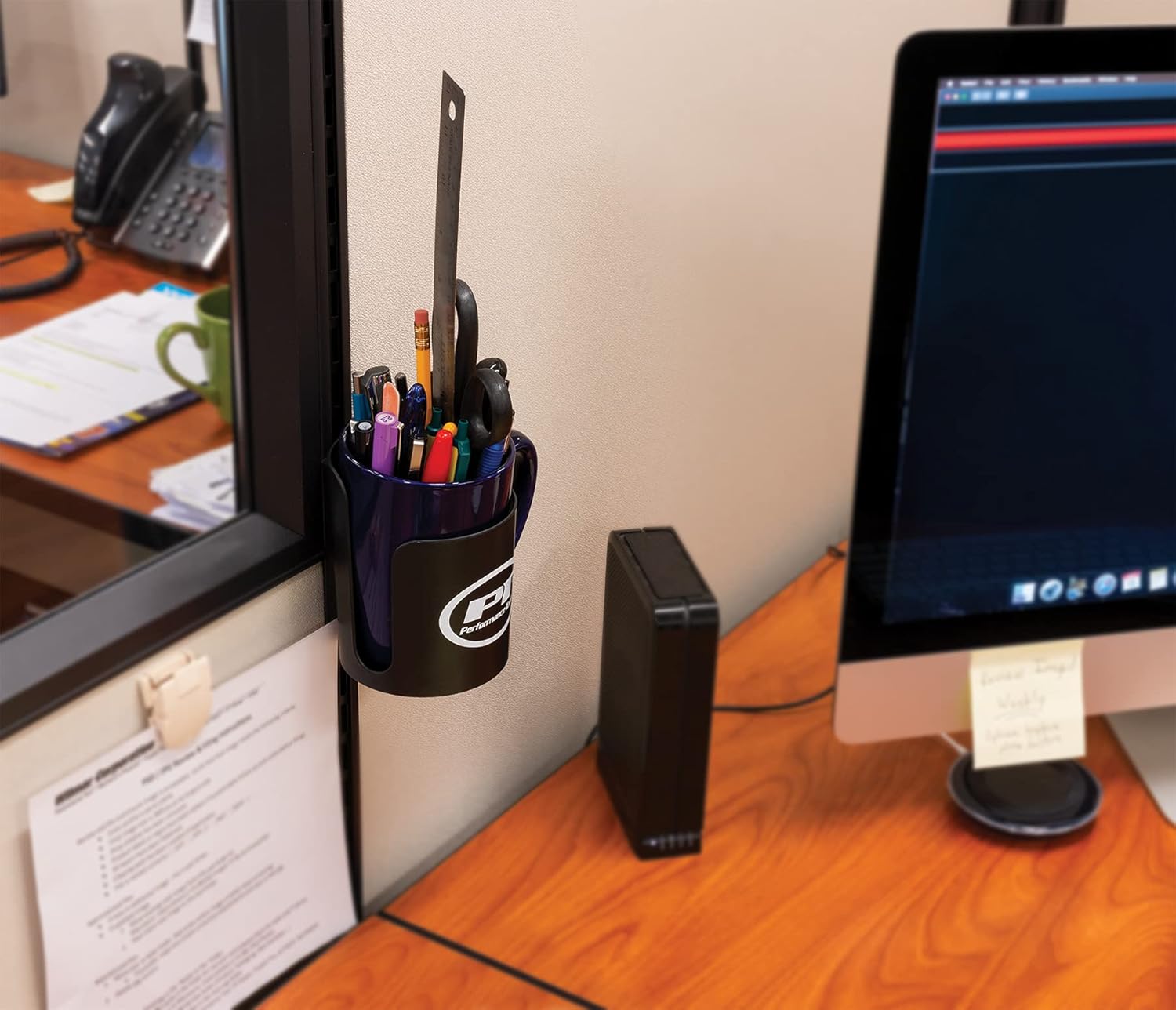 Performance Tool W12525 Black Magnetic Cup Caddy, Organizer Magnet for Bottles, Screwdrivers, Pencils : Automotive