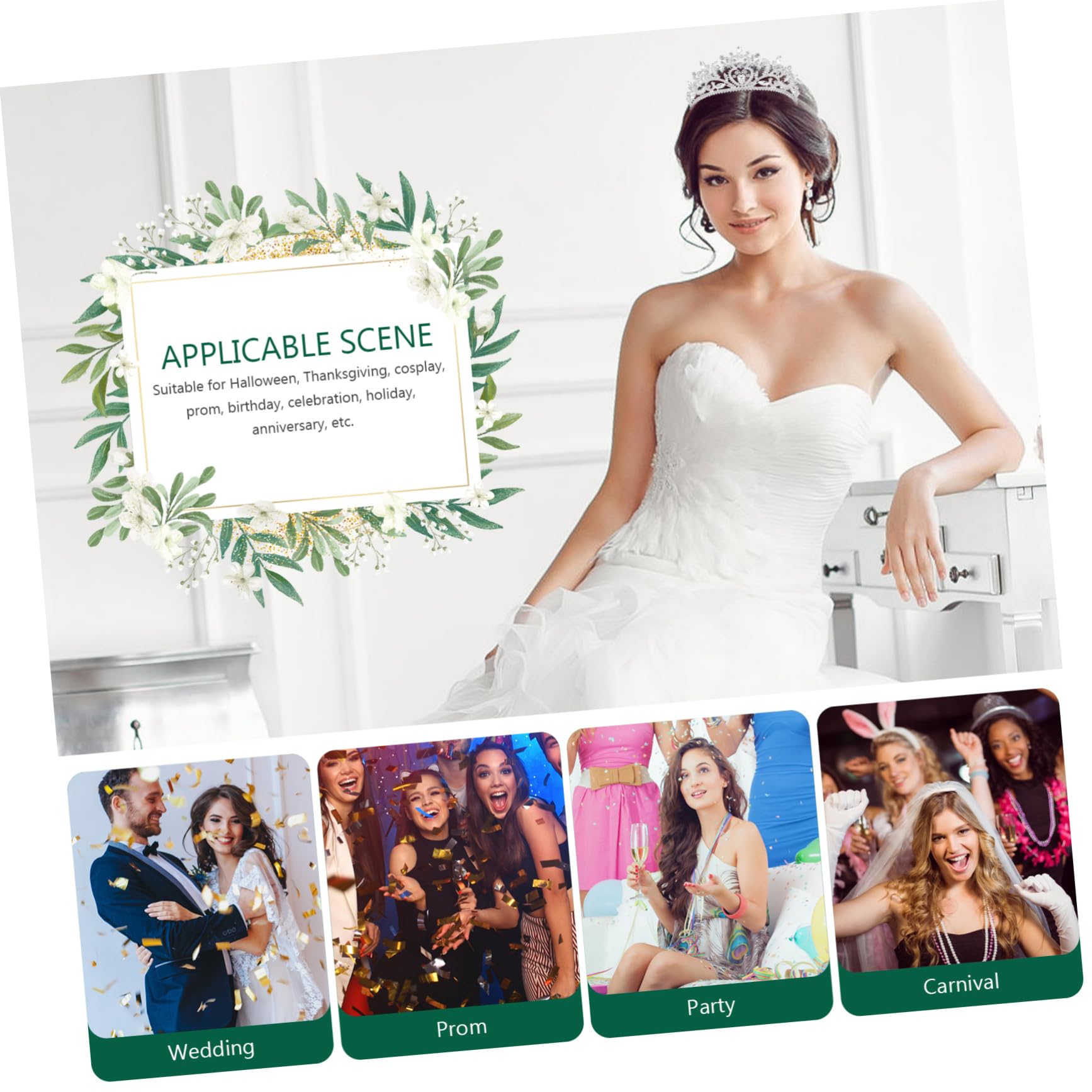 Coroncina Cristallo per Sposa Accessorio per Matrimonio e Feste e Resistente Adatto Cerimonie e Celebrazioni per Bride e Damigelle