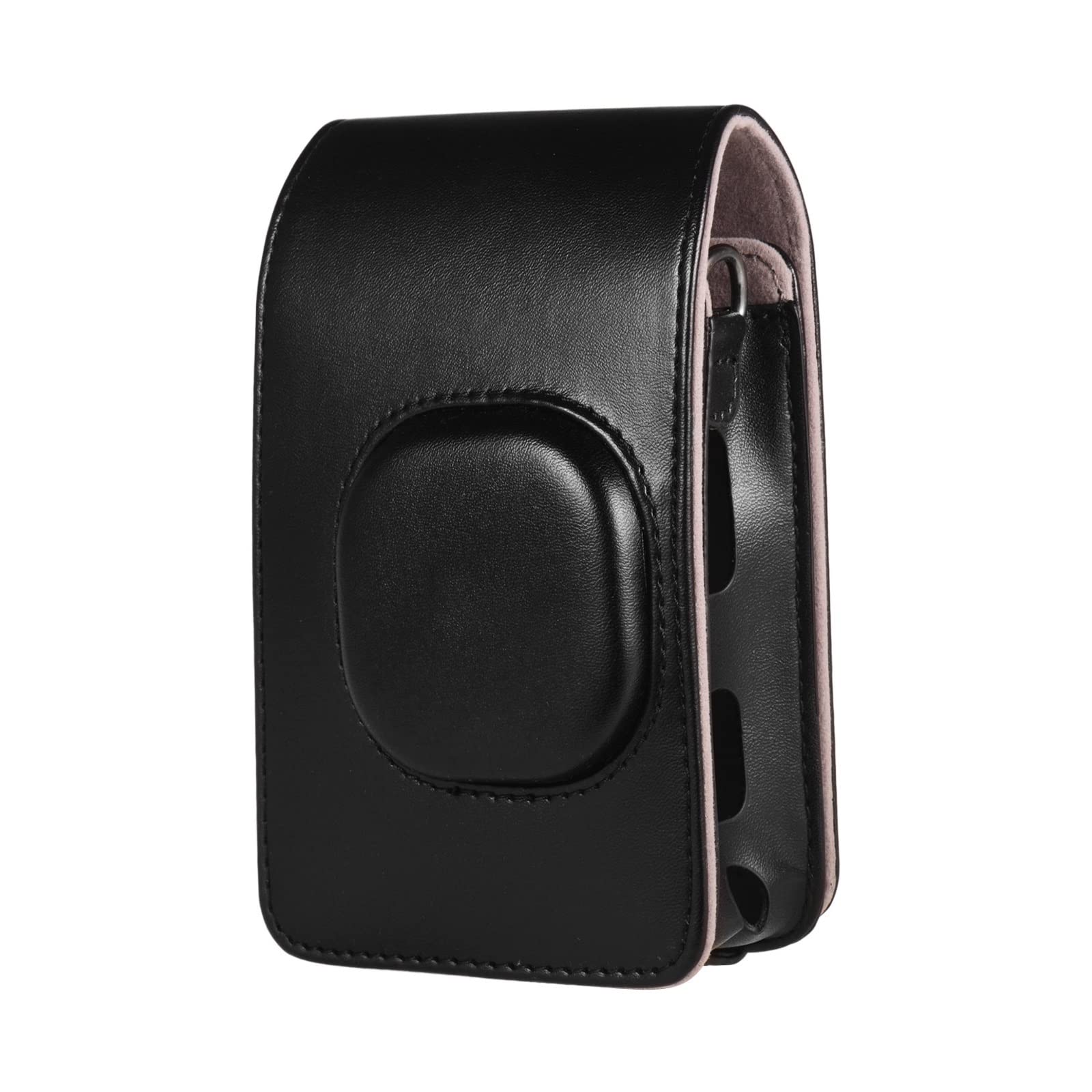 HCZION Sacca for mini fotocamera morbida retrò Pu Copertura in pelle con tracolla cinghia adatta for fujifilm adatta for instax mini adattamento for la custodia for fotocamera istantanea liplay(Black)