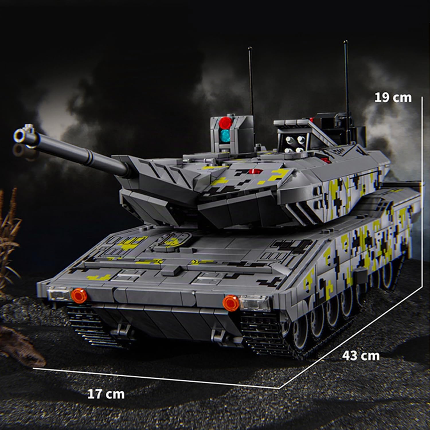 Technik Militär Panzer Bausteine Kit, 2235 Teile Panther KF15 Klemmbausteine, WW2 Army Panzer Konstruktionsspielzeug Modellbausatz, Kompatibel mit Großeren Marken