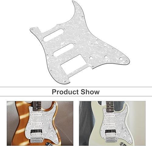 Miniatura 77 de SAPHUE TL Pickguard - Agujero de recogida de bobina individual de 3 capas, agujero de 8 tornillos, placa de rascar para guitarras eléctricas