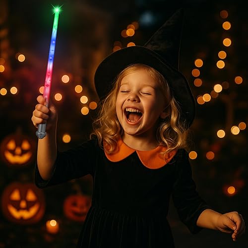 Miniatura 33 de Gejoy Varita de mago mágico, 2 piezas, varita mágica de hada de princesa, juguete de sonido de luz de Navidad, accesorios de cosplay para niños Azul