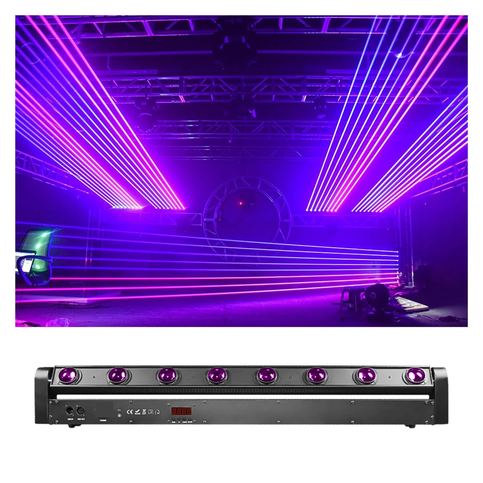 8X15W RGBW Ruchome Głowy Światła Belkowe, Sterowanie DMX512 Wielokolorowe Światło Barowe Profesjonalne Oświetlenie Sceniczne Dla DJ-a DISCO Występ na żywo(2PCS 8x15w)