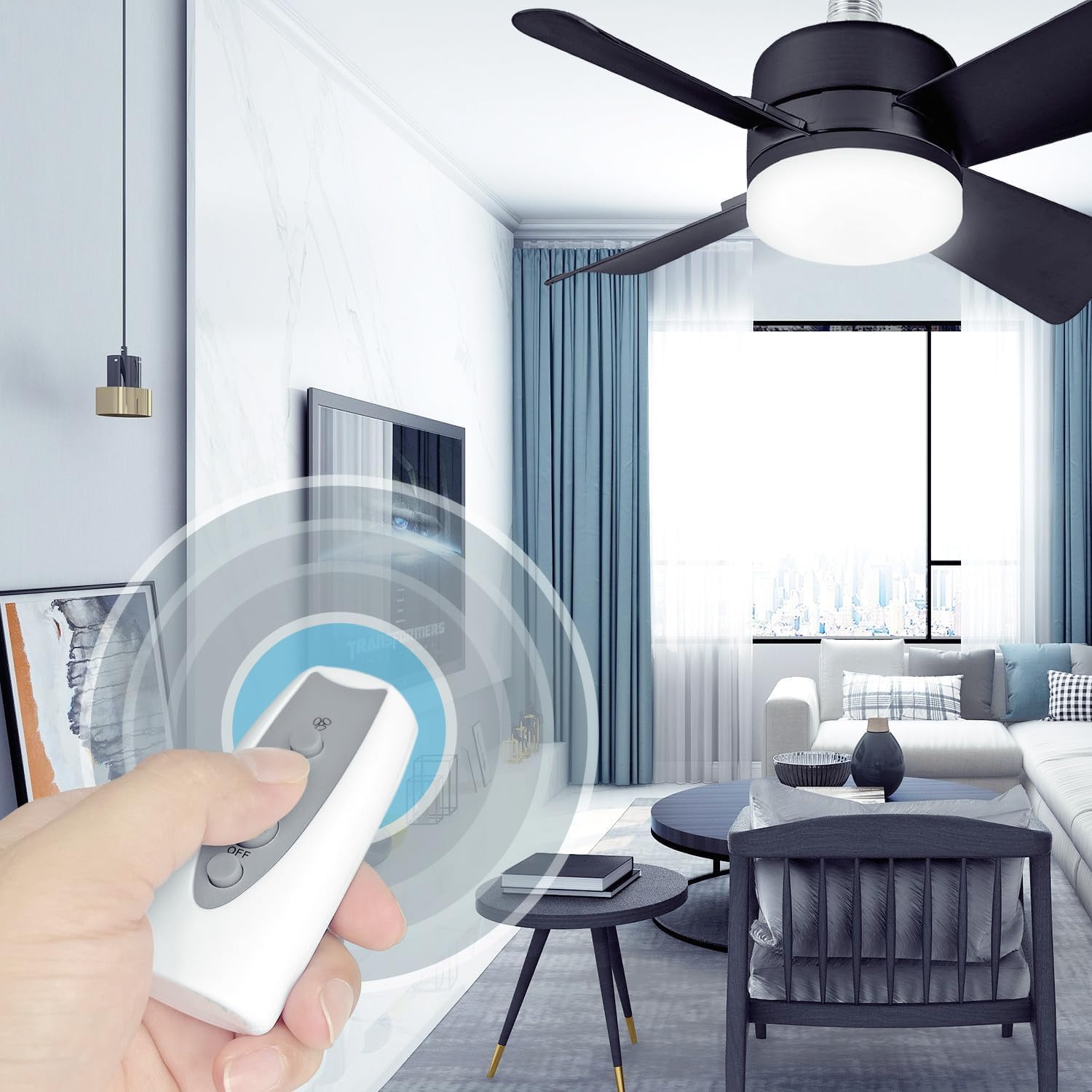 Replacement Remote Control Compatible with Ceiling Fans,for Bell+Howell Ceiling Fan Light
