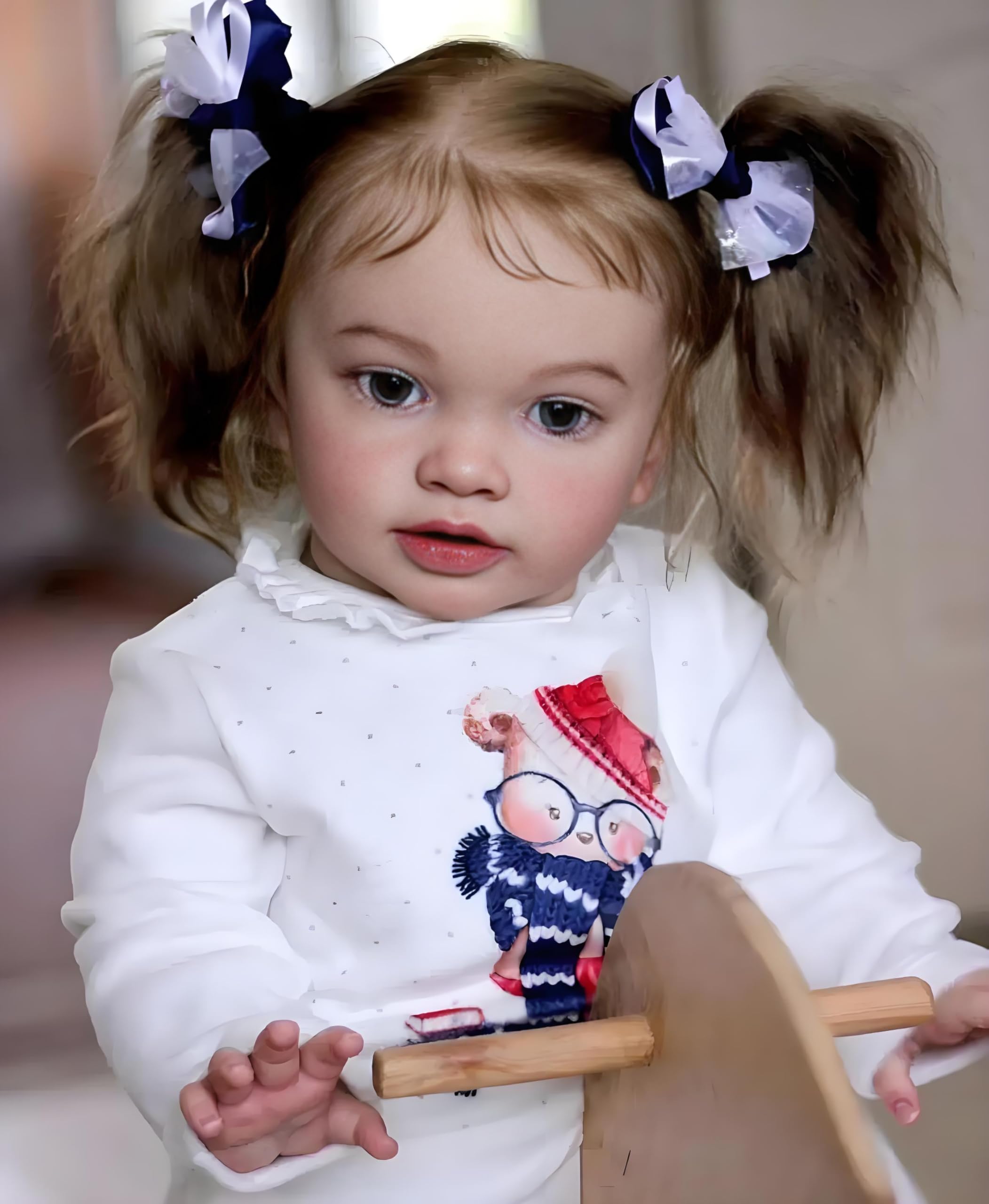 RXDOLL Bambole Reborn Toddler di grandi dimensioni Pippa 66 cm Bambole realistiche Reborn Baby che sembrano Real Morbido Panno in Vinile Corpo Realistico Bambino Bambola In Piedi Ragazza per Bambini 3