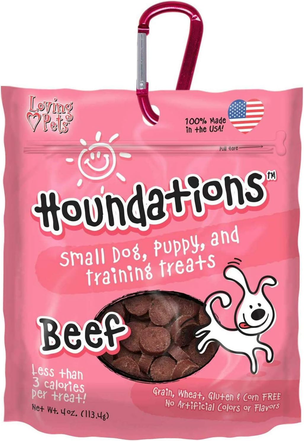 Loving Pets Beef Dog Training Treats, Houndations, 4 Ounce, 3 Pack