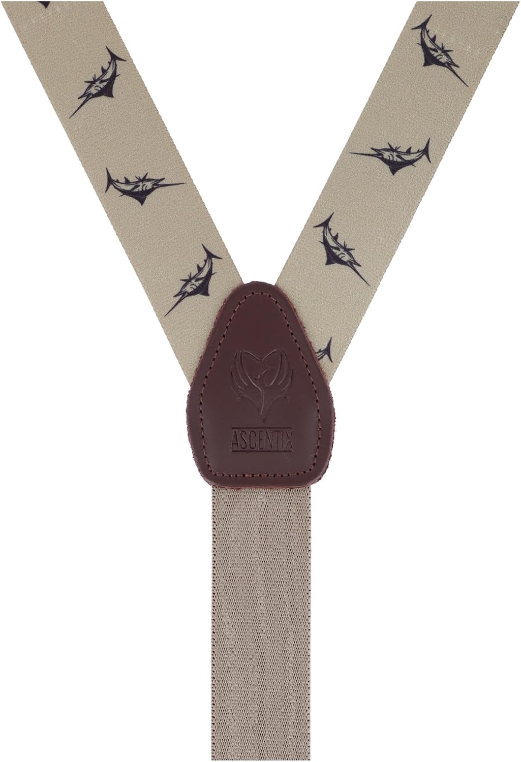 Marlin Fish Print Clip End Suspenders