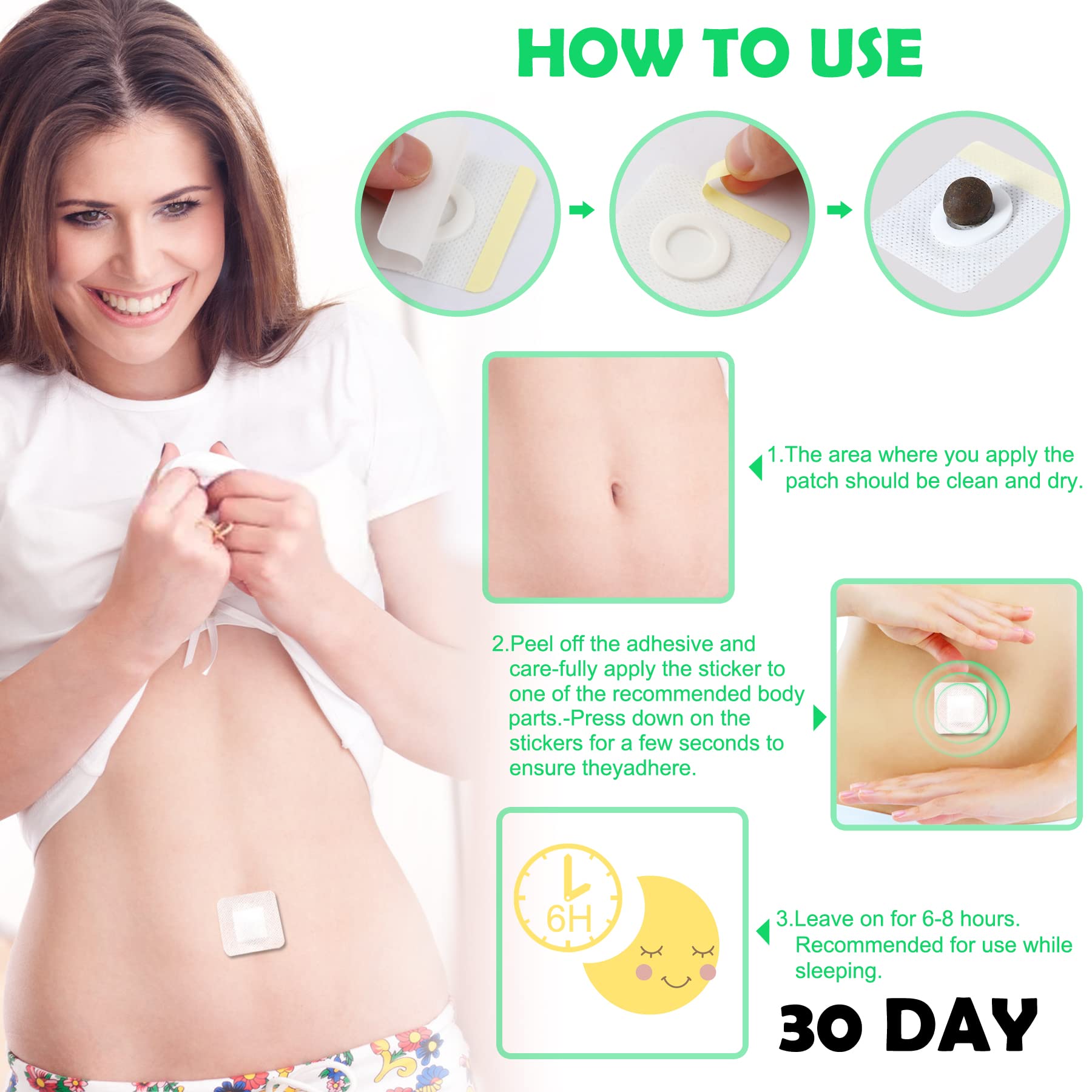 WkHocYHm Mugwort Navel Sticker,Wormwood Belly Patch.Traditional Ancient