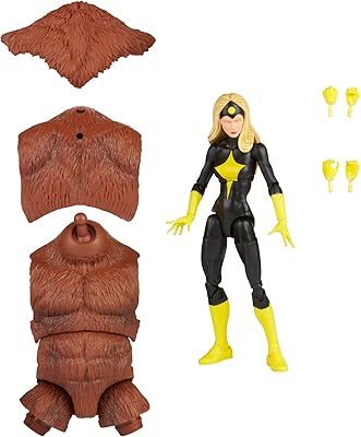 Marvel Legends Series 6-inch Darkstar Action Figure Toy, Premium Design and Articulation, Includes 2 Accessories and 1 Build-A-Figure Part