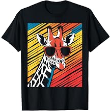 Giraffe Sunglasses Animal Giraffe T-Shirt