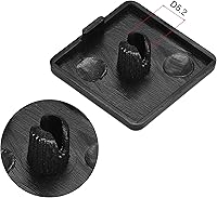 Vista 3 de uxcell Tapa de extrusión de aluminio cuadrada de plástico estándar Negro 0.787x0.787 in 20pcs