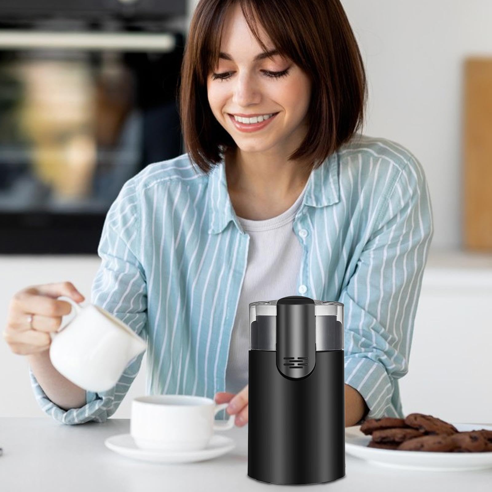 Chicchi di Caffè Elettrico Portatile In Acciaio Macinatore