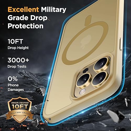 Miniatura 312 de Miracase - Funda magnética para iPhone 13 de 6.1 pulgadas (compatible con MagSafe) (con 2 protectores de pantalla), protección de grado militar