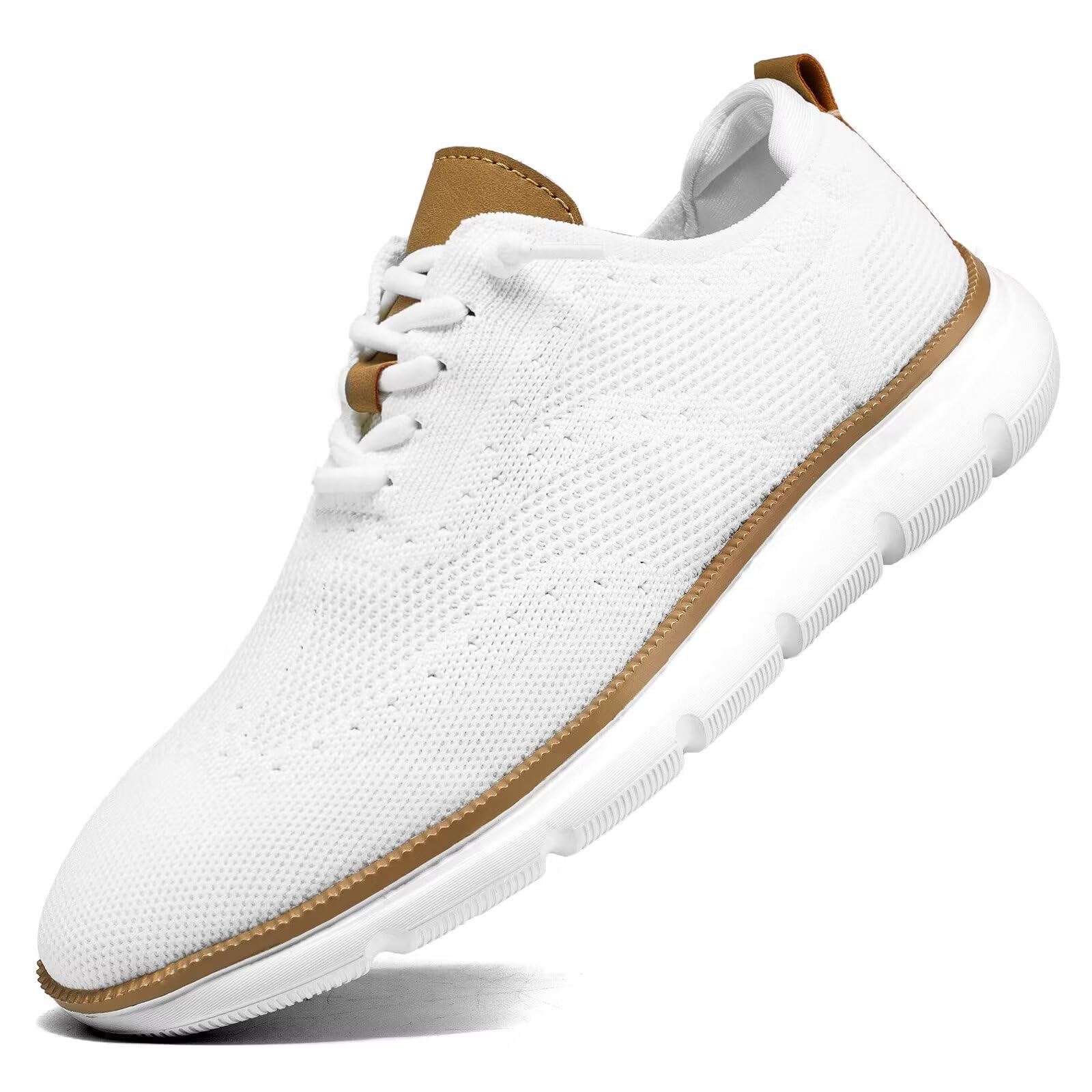 Mens Casual Dress Oxfords Sneakers Fashion Mesh Business Walking Work Shoes Comfortable Lightweight Breathable Soft Sole White US