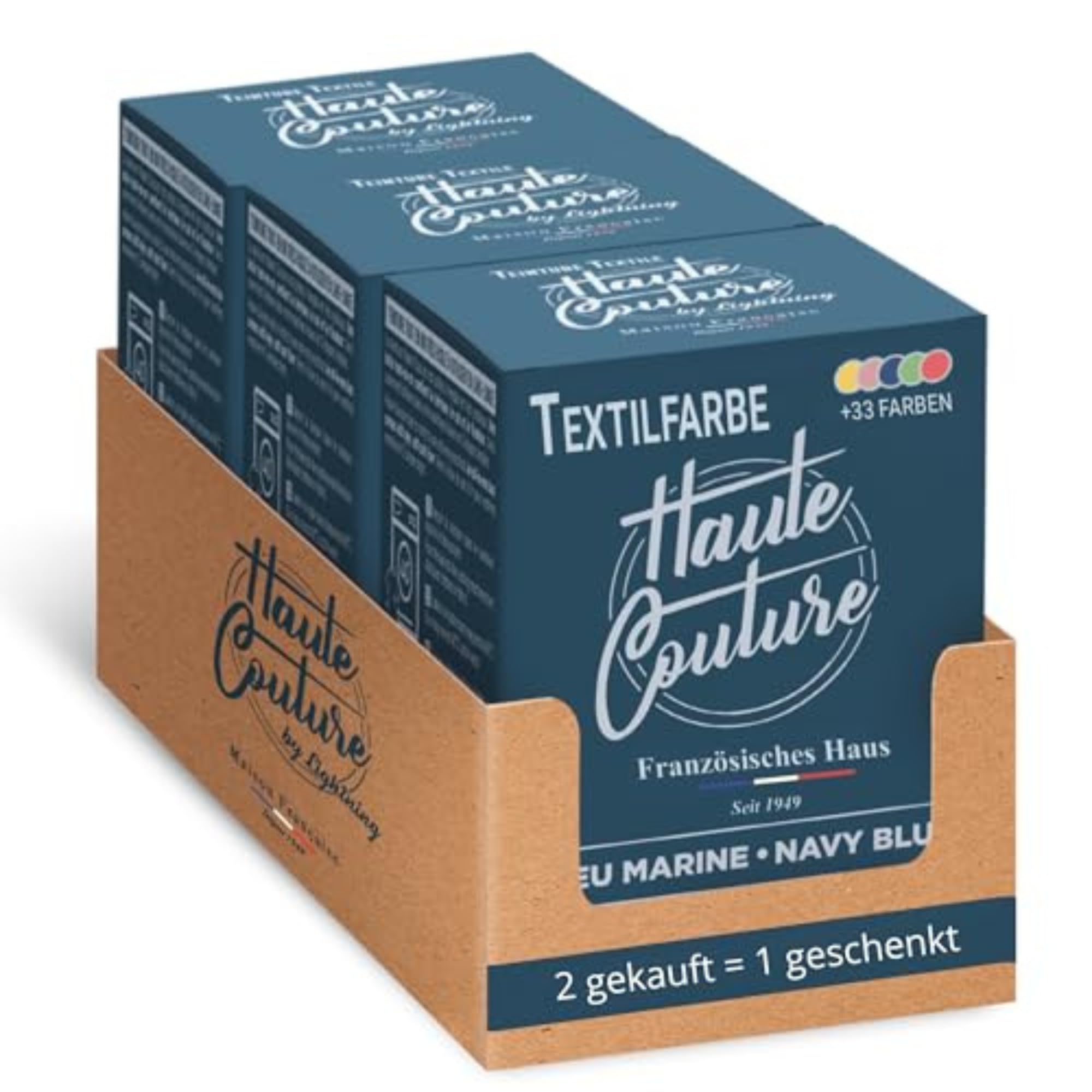 Haute Couture - Textilfarbe All-in-One - MarineBlau - 3x350g