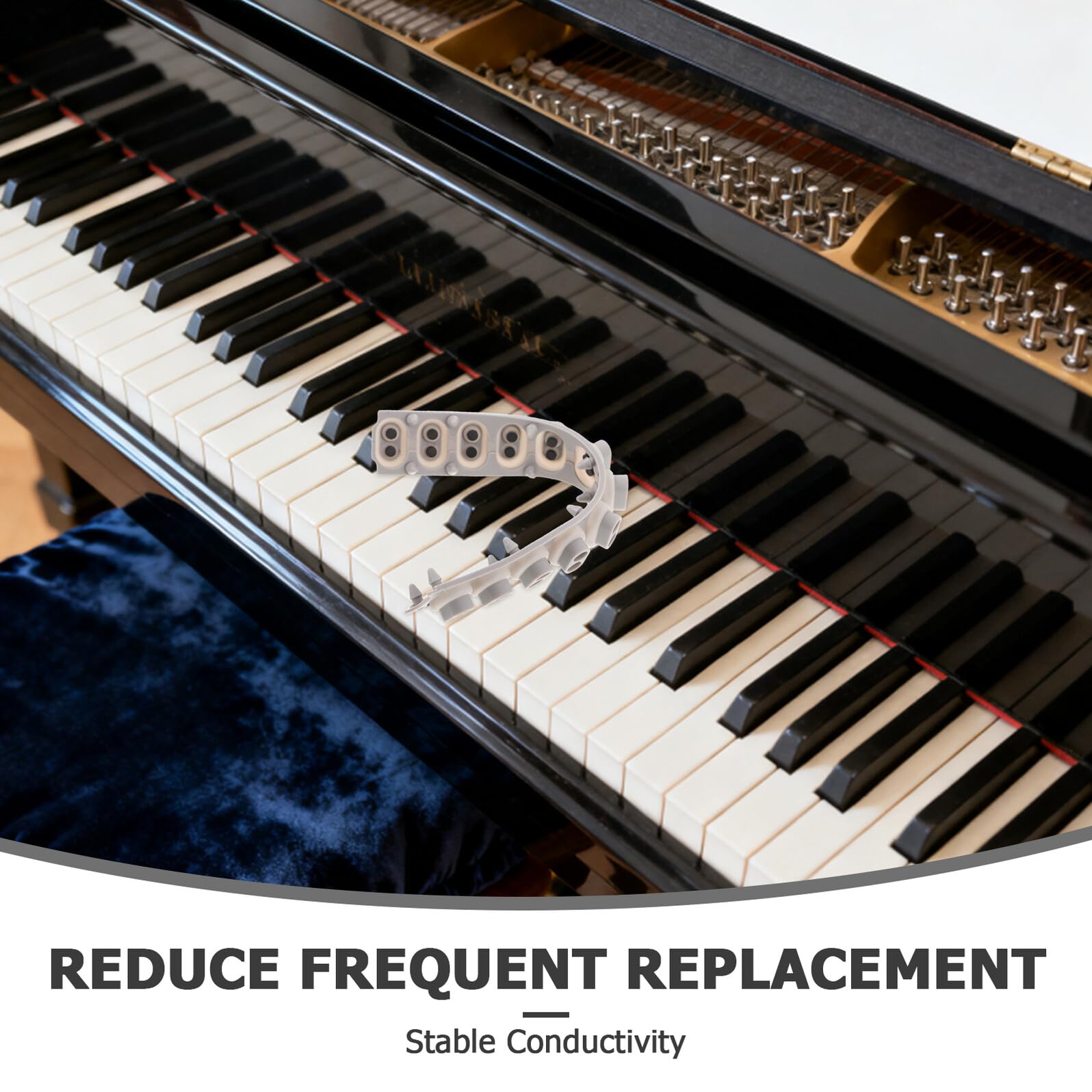 Yardwe Tastiera Elettronica Contatti Strisce in Silicone Tasti Contatto Foglio Ricambio di Riparazione per Pianoforte Digitale