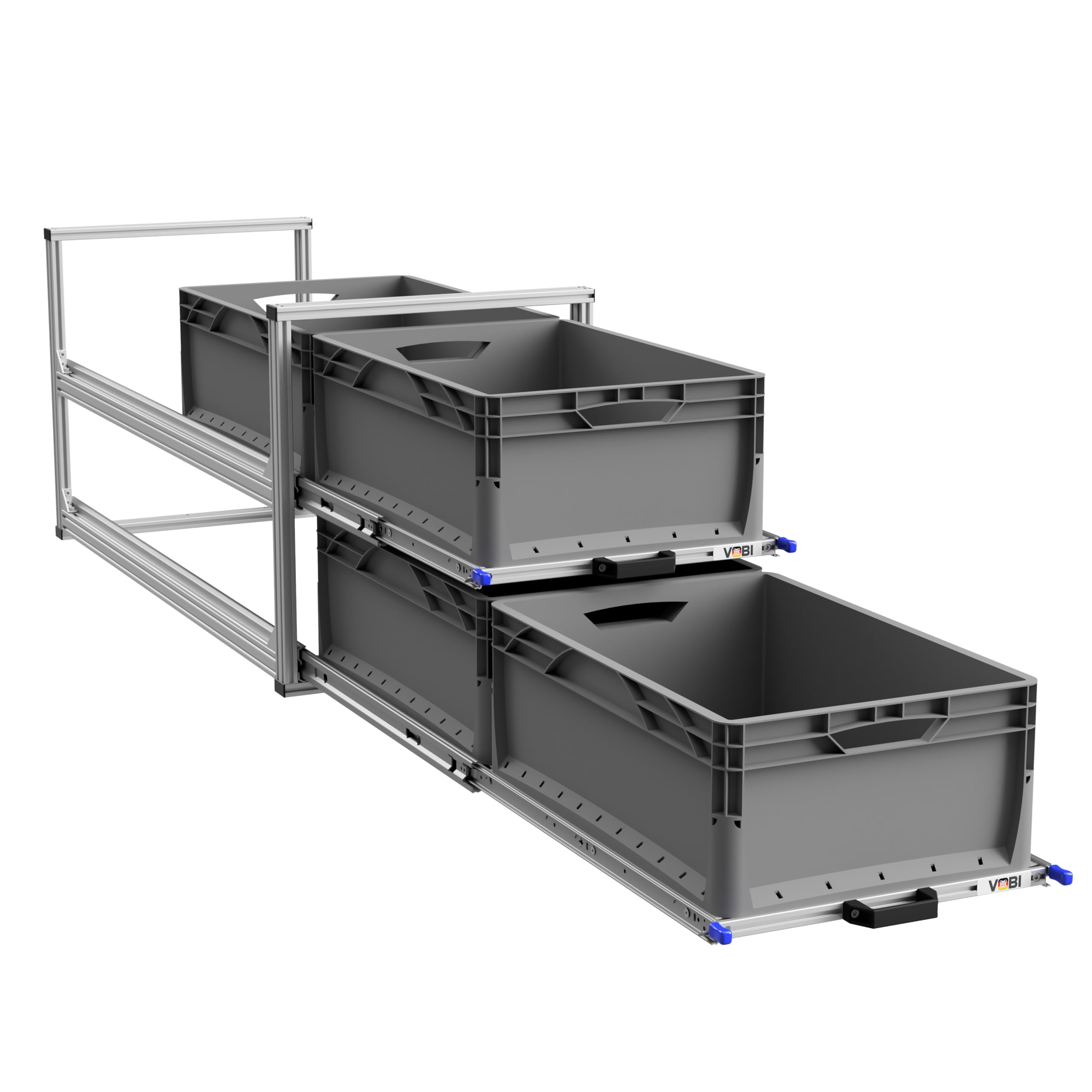 VOBI Kastenwagen Heckauszug 900/1200 mm (900x400 mm, mit 2 Auszügen)