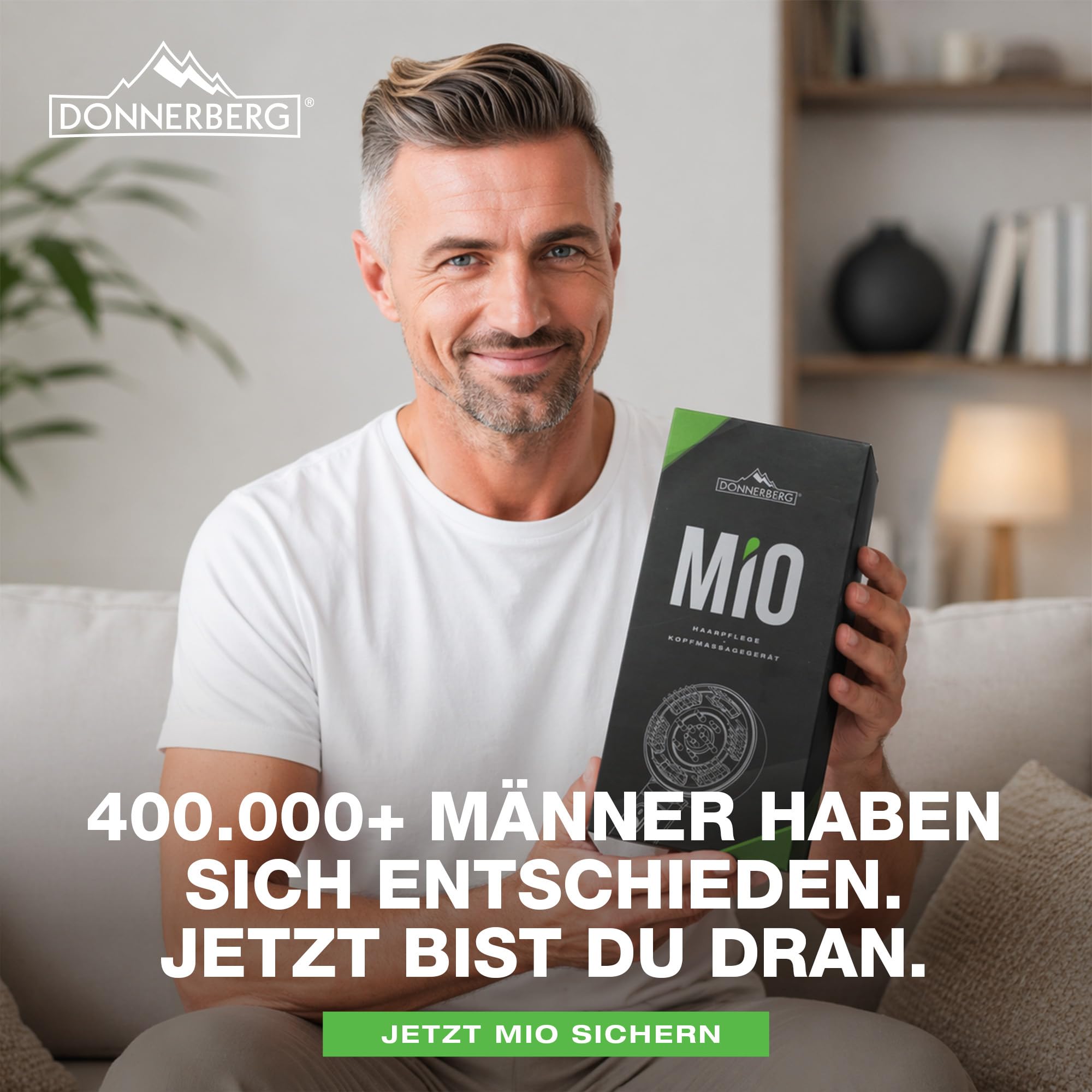 DONNERBERG® MIO Kopfmassagebürste mit Rotlicht gegen Haarausfall, Kabellos