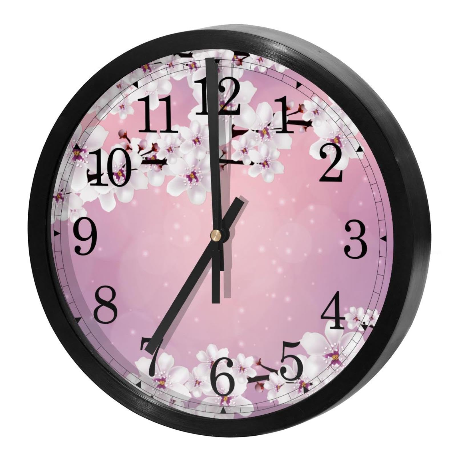 Horloge murale fleur de cerisier pour décorer votre cuisine, bureau et école