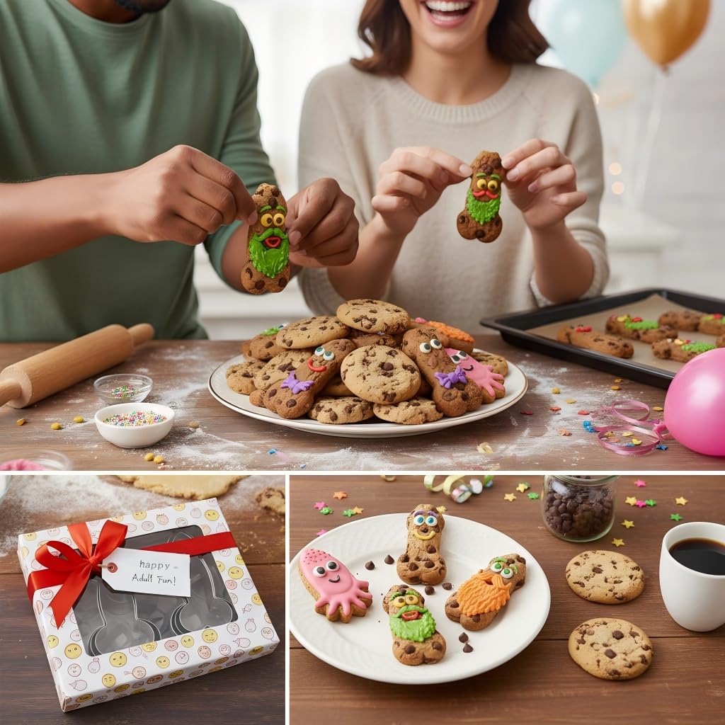 Creative Cookie Cutter Set - 4-Piece Stainless Steel Baking Molds for Kitchen, Party & Holiday Treats: like