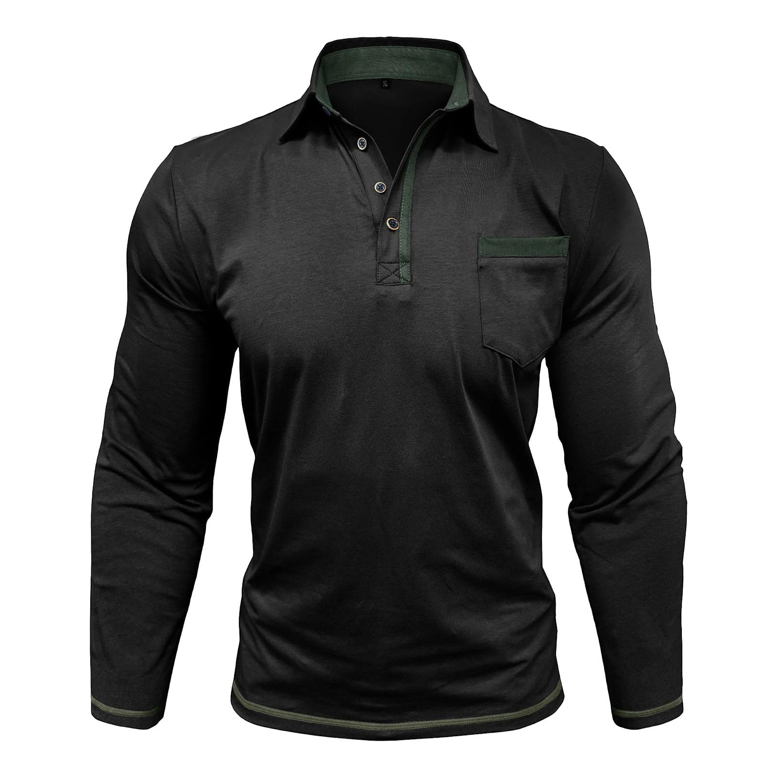 Polo Homme Manche Longue Habit Décontracté Polo Manche Longue Homme Confortable Haut Quotidien Tee Shirt Basique Vêtements Travail Vetement Outdoor Habit Plage Haut Doux Vêtements Extérieure Vetement