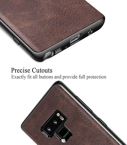 Miniatura 4 de SALAWAT Funda para Samsung Galaxy Note 9, delgada, de piel sintética, estilo vintage, a prueba de golpes, ligera, de poliuretano termoplástico