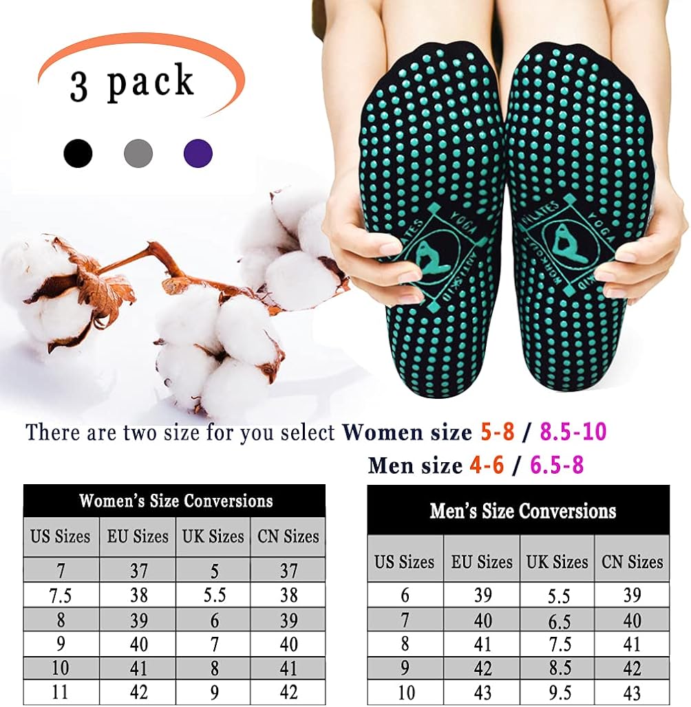 Miniatura 5 de Calcetines antideslizantes para mujer pilates yoga barra ballet baile entrenamiento descalzo